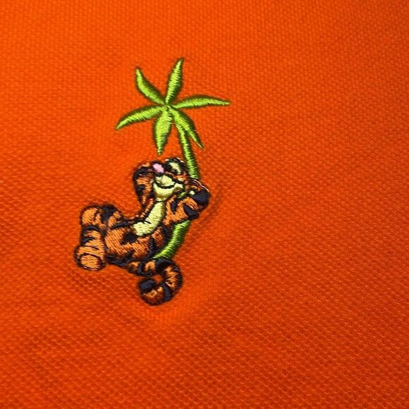 Disney- Vintage Neon Orange Tigger Design Collared Embroidered Vest- XL - Picture 2 of 6